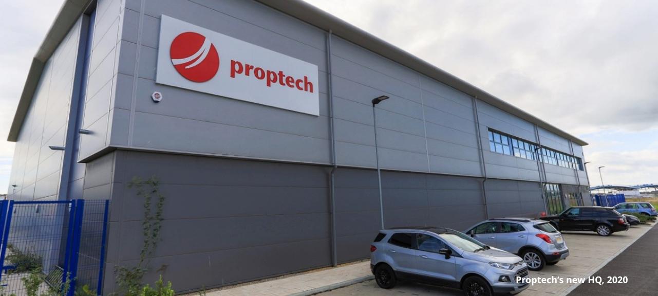 Exterior of Proptech building