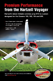 Print ad featuring Hartzell Voyager propeller